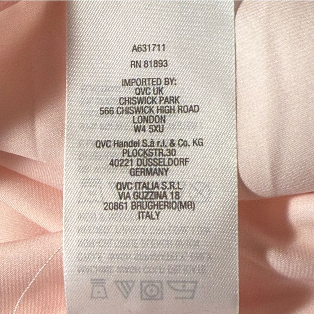 Isaac Mizrahi Live Womens Pink Floral Btn Neck Long Sleeve Blouse Plus Size 18W‎ - Picture 5 of 10